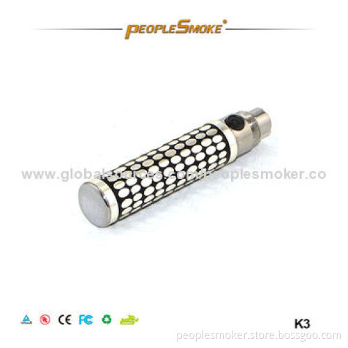 E-cigarette eGo Battery with 650, 900 and 1,100mAh Capacity, Various Colors Available